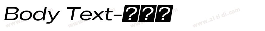 Body Text字体转换